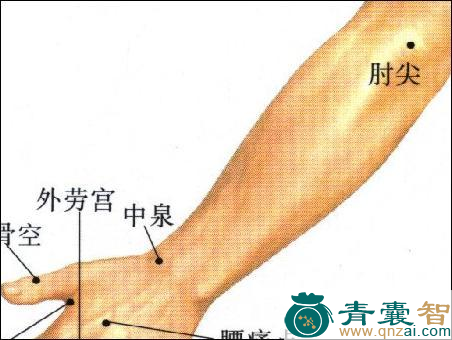 肘尖穴位置图解